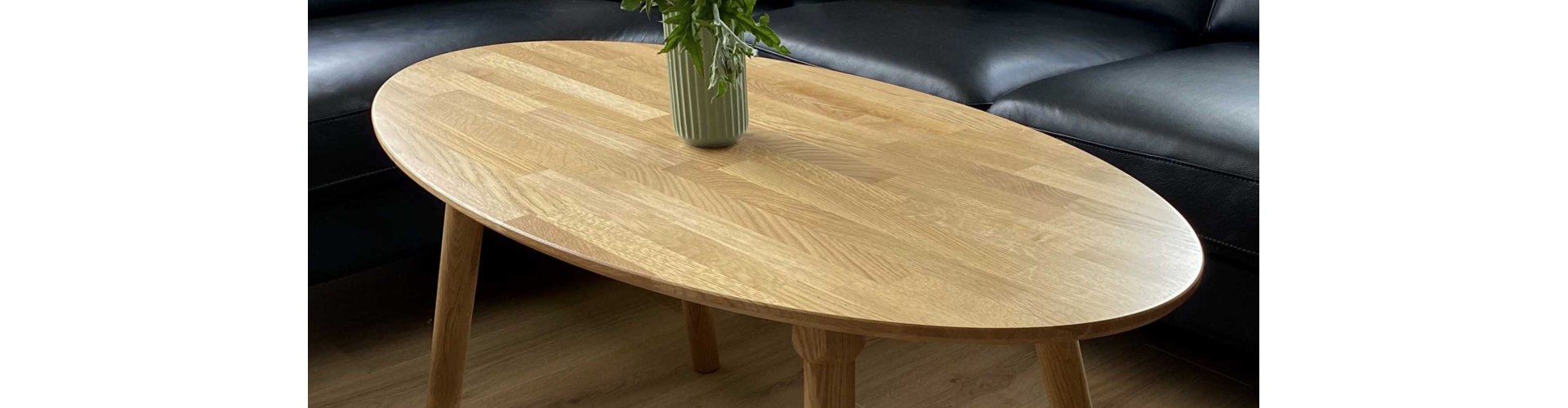 Sofaborde i massiv eg og bøg, der tilbydes mange forskellige finish