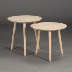 Sofabord i massiv bg,  50 cm., hjde 50 cm.