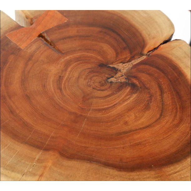 Sofabordsst, metal og massiv akacietr, 2 stk.