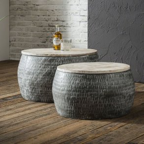 Sofabordss�t, metal og tr�.