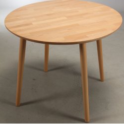 Spisebord, massiv bg,  90 cm.