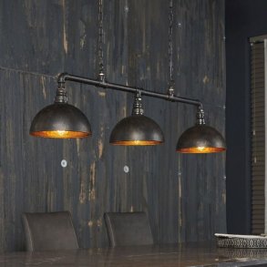 Loftslampe, industri design, s�t med 3 lamper.