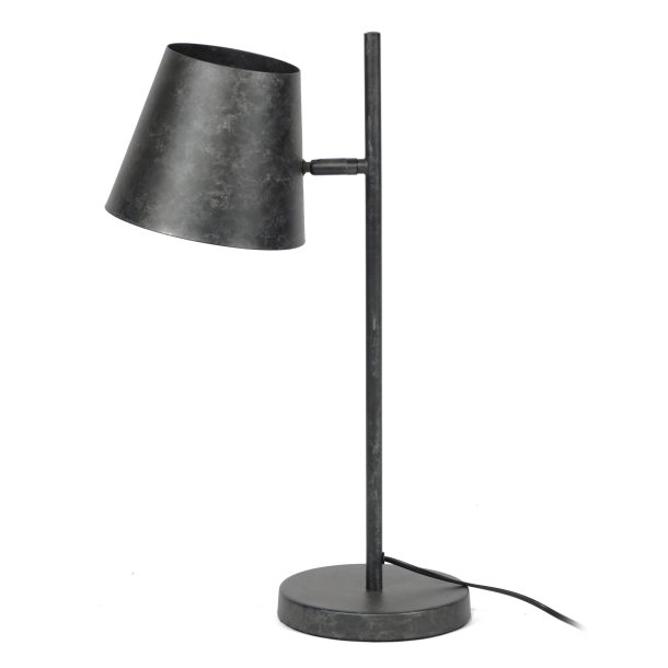 Bordlampe i sort metal