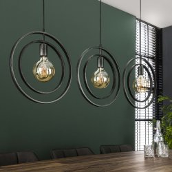 Loftslampe - Rund loftslampe i sort metal med dreje funktion