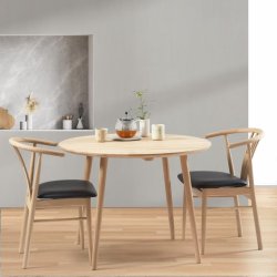 Spisebord, massiv eg,  100 cm