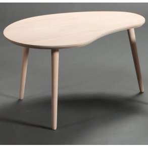 Sofabord i massiv b�g, paletform 74 x 55 cm., h�jde 50 cm