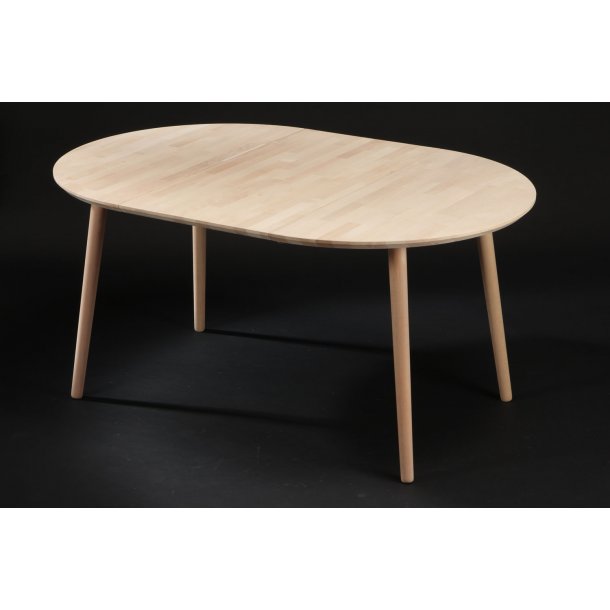 Spisebord incl. 1 tillgsplade, massiv bg,  90 cm.