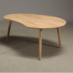 Sofabord i massiv eg,  paletform 89 x 66 cm., hjde 50 cm.